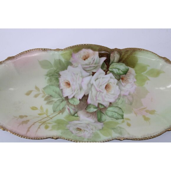 PT Tirschenreuth Bridal Rose Celery Dish Bavaria Vintage China 93810 - Picture 3 of 4